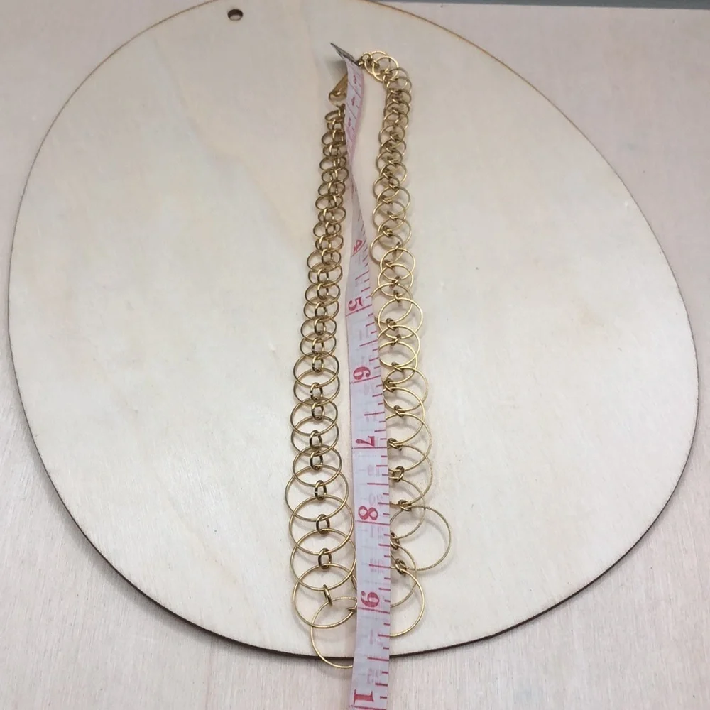 Vintage ringed chain dainty elegant necklace.